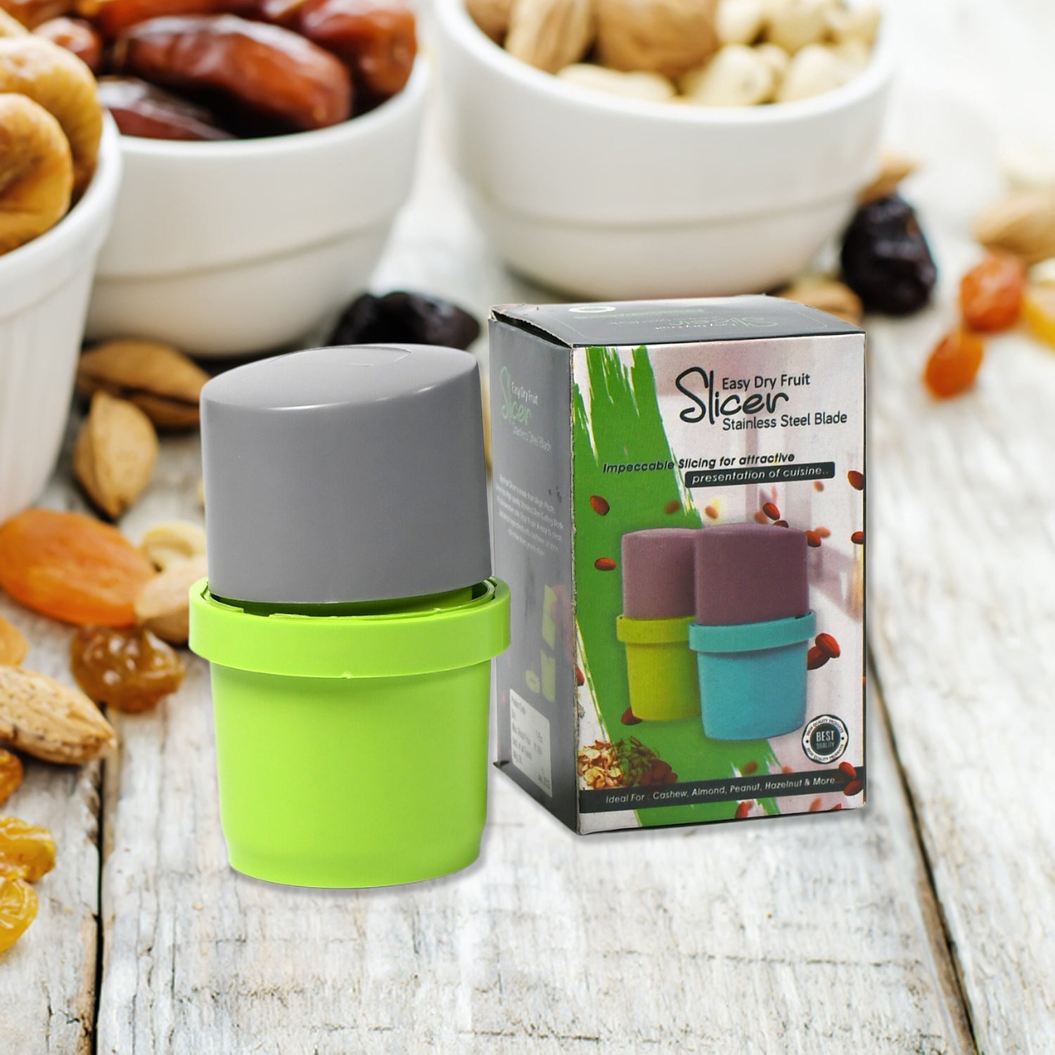 5333 Plastic Dry Fruit and Paper Mill Grinder Slicer, Chocolate Cutter and Butter Slicer with 3 in 1 Blade, Standard, Multicolor DeoDap 5333 Plastic Dry Fruit and Paper Mill Grinder Slicer, Chocolate Cutter and Butter Slicer with 3 in 1 Blade, Standard, Multicolor DeoDap